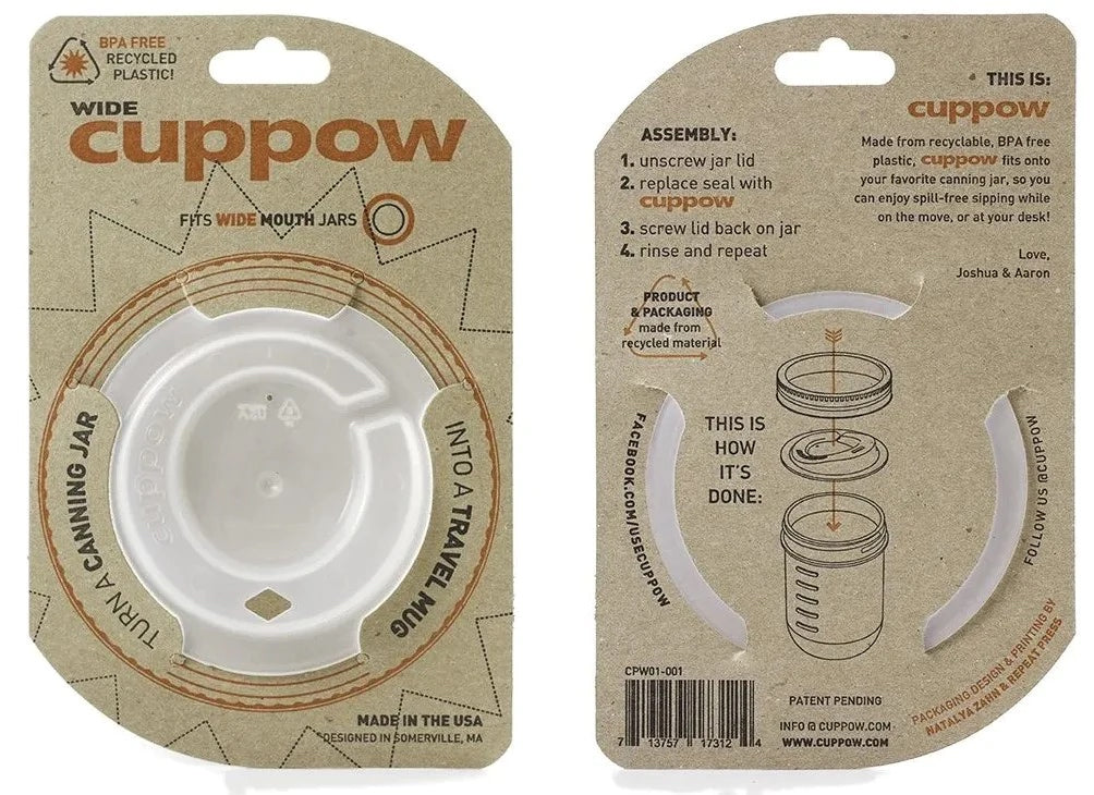 Wide Mouth Cuppow Drinking Lid