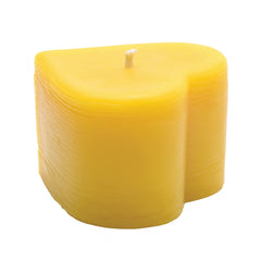 Heart Pillar Beeswax Candle – 100% Pure Oregon Beeswax | Hand-Poured Romantic Design | 15 Hour Burn