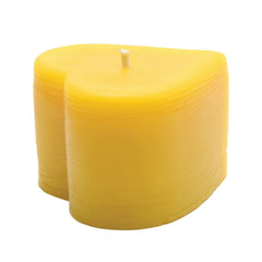 Heart Pillar Beeswax Candle – 100% Pure Oregon Beeswax | Hand-Poured Romantic Design | 15 Hour Burn