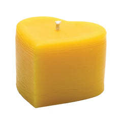 Heart Pillar Beeswax Candle – 100% Pure Oregon Beeswax | Hand-Poured Romantic Design | 15 Hour Burn