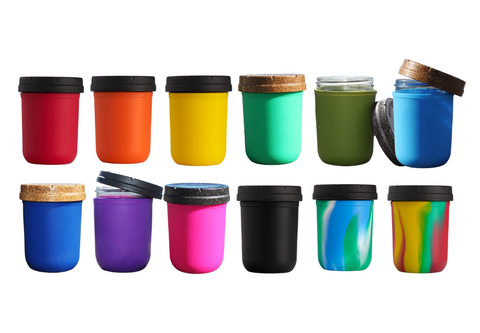 Set of TWELVE 8oz Re:stash Jars (Mixture of Colors)