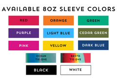 Set of 12 8oz Koozies (Available in Many Colors)