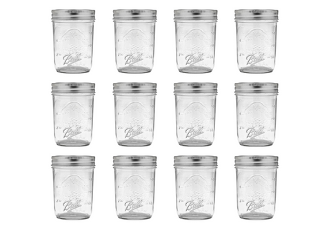 Case of 12 8oz Mason Jars