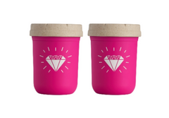 Valentine's Day Stash Jar Set- Set of 2 8oz Diamond Re:stash Jars